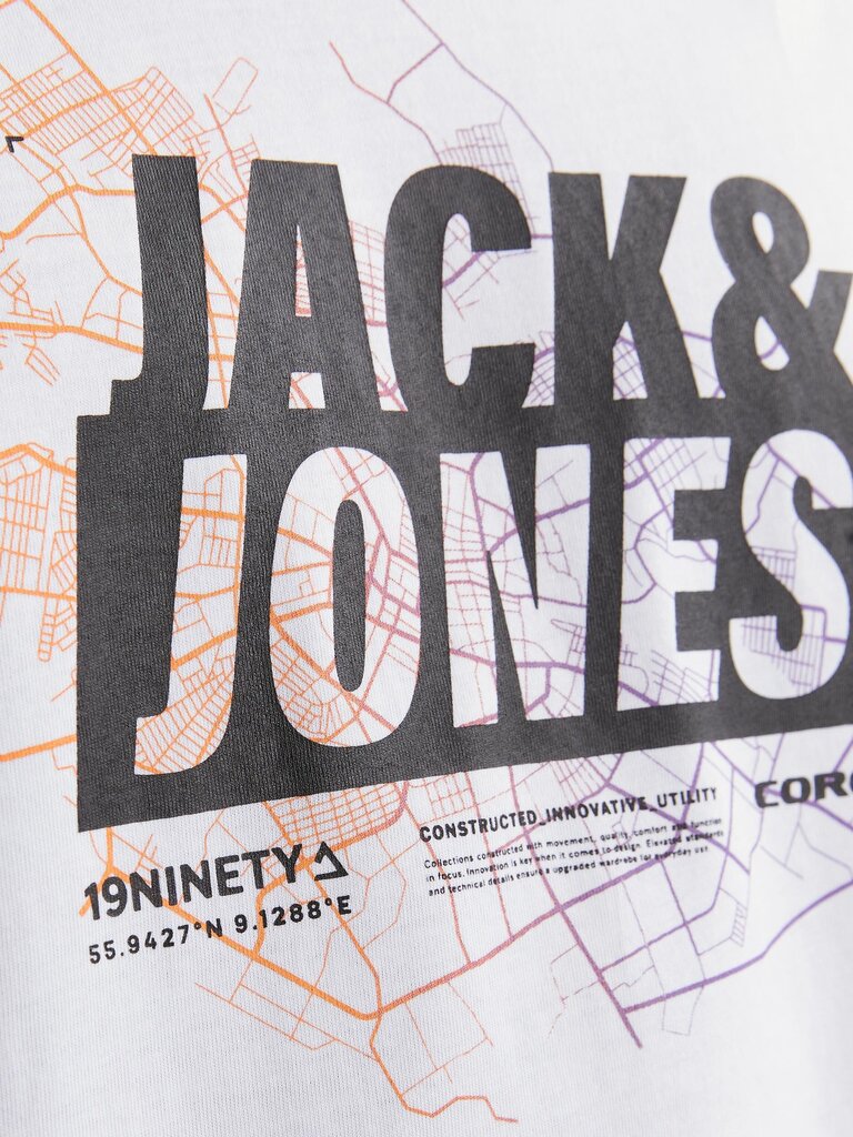 Marškinėliai vyrams Jack & Jones, balti цена и информация | Vyriški marškinėliai | pigu.lt