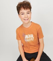 Marškinėliai berniukams Jack & Jones, oranžiniai kaina ir informacija | Marškinėliai berniukams | pigu.lt