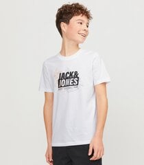 Футболка для мальчика Jack & Jones, белая цена и информация | Рубашка для мальчиков | pigu.lt