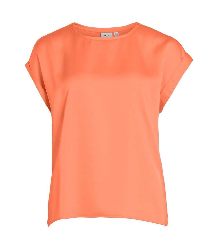 Marškinėliai moterims Vila, oranžiniai kaina ir informacija | Marškinėliai moterims | pigu.lt