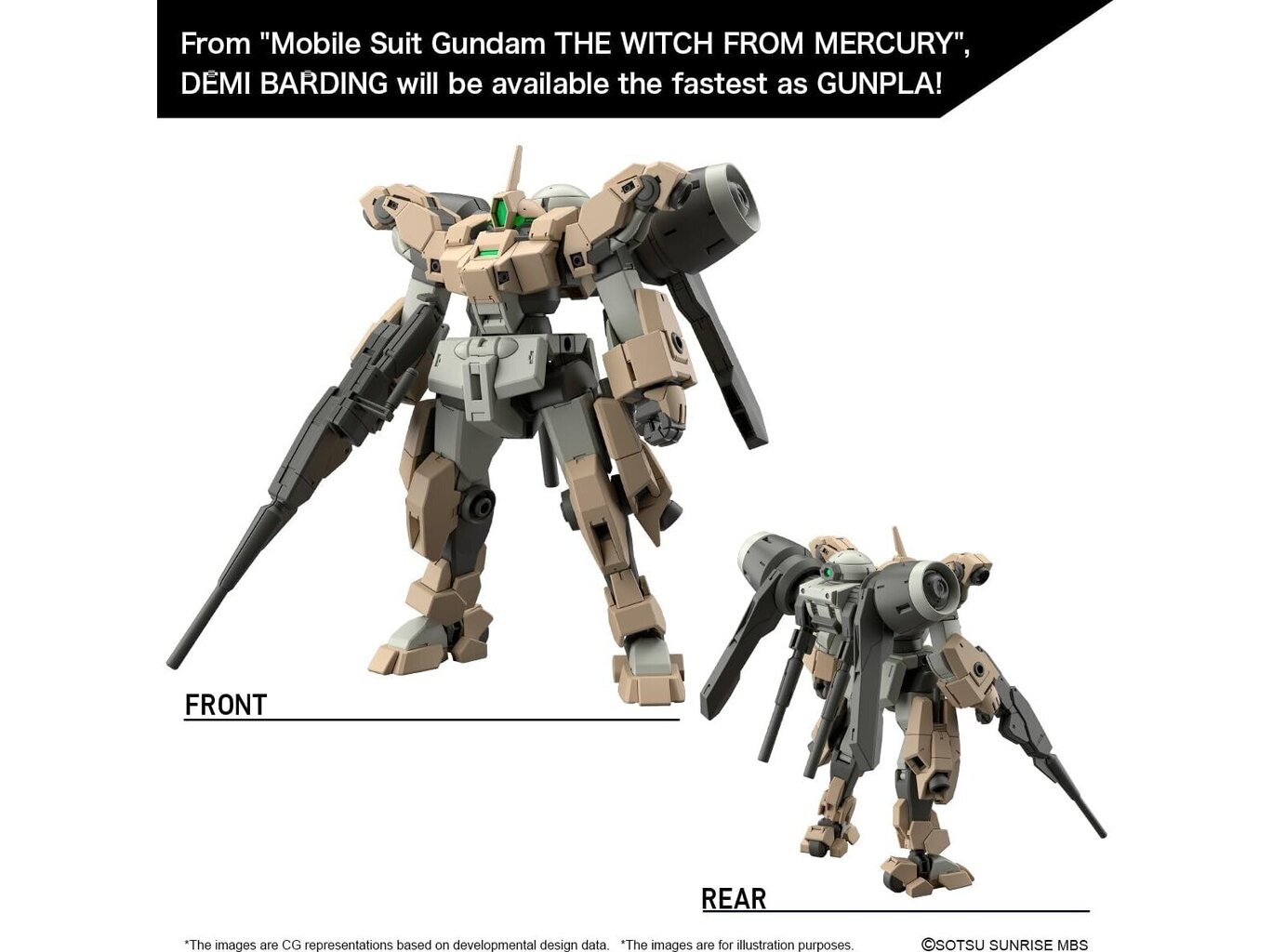 Surenkamas modelis Bandai HG The Witch From Mercury Demi Barding 65313 kaina ir informacija | Konstruktoriai ir kaladėlės | pigu.lt