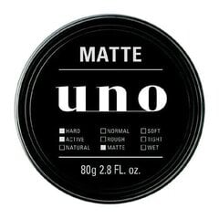 Plaukų vaškas su matiniu efektu Shiseido Uno vyrams, 80 g цена и информация | Средства для укладки волос | pigu.lt