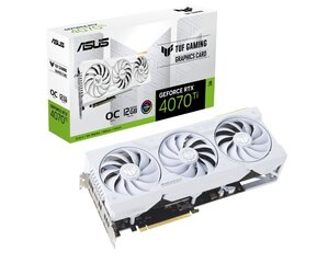 Asus TUF Gaming GeForce RTX 4070 Ti White (TUF-RTX4070TI-O12G-WHITE-GAMING) kaina ir informacija | Vaizdo plokštės (GPU) | pigu.lt