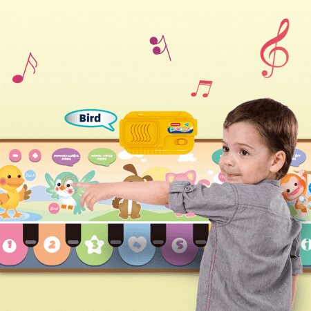 Interaktyvus Muzikinis kilimėlis šokiams Gyvūnai, 80 cm kaina ir informacija | Žaislai kūdikiams | pigu.lt