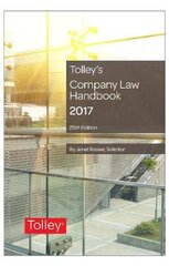 Tolley's Company Law Handbook 25th New edition kaina ir informacija | Ekonomikos knygos | pigu.lt