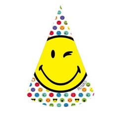 Šventinės kepurėlės Smiley, 6 vnt. kaina ir informacija | Dekoracijos šventėms | pigu.lt