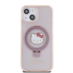 Hello Kitty IML Ringstand Glitter Kitty Head Logo MagSafe Case for iPhone 15 Pink цена и информация | Чехлы для телефонов | pigu.lt