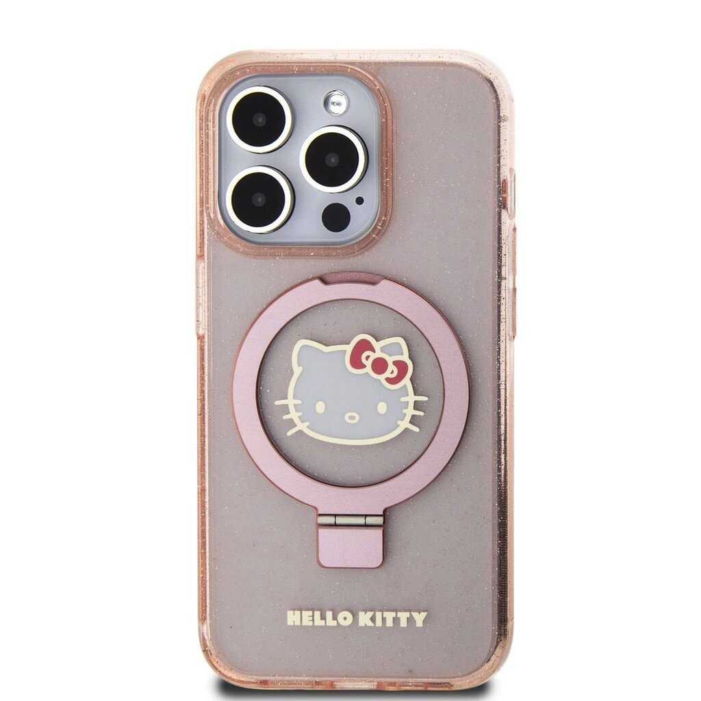 Hello Kitty IML Ringstand Glitter Kitty Head Logo Case цена | pigu.lt