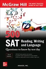 500 SAT Reading, Writing and Language Questions to Know by Test Day, Third Edition 3rd edition kaina ir informacija | Socialinių mokslų knygos | pigu.lt