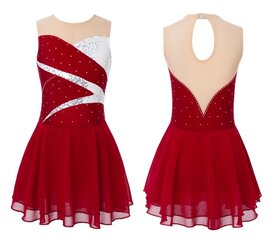 Šokių suknelė mergaitėms, raudona kaina ir informacija | Baleto apranga | pigu.lt