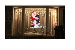 Dekoracija langui Kalėdų senelis, 45cm kaina ir informacija | Dekoracijos šventėms | pigu.lt