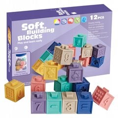 Мягкие сенсорные блоки, 12 шт. цена и информация | Игрушки для малышей | pigu.lt