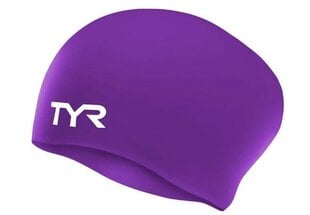 Plaukimo kepuraitė Tyr Long Hair, violetinė kaina ir informacija | Plaukimo kepuraitės | pigu.lt