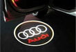 Durelėse montuojami logotipo halogramos šviestuvai, Audi automobiliams, 2 vnt. цена и информация | Automobilių 12V el. priedai | pigu.lt
