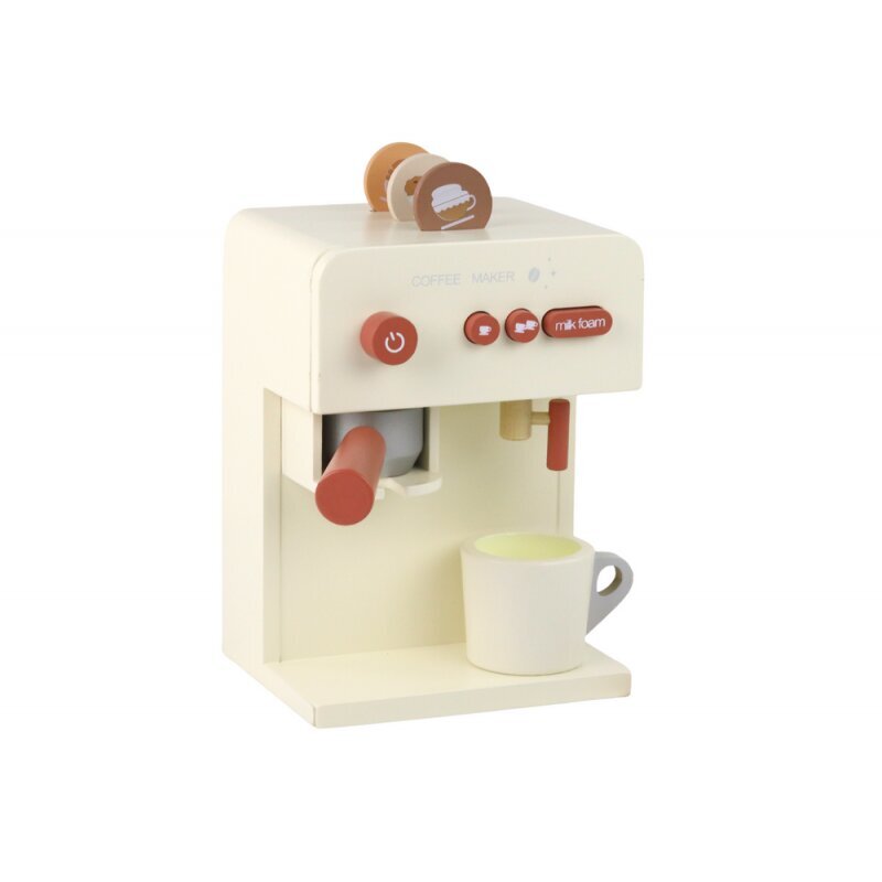 Medinis kavos virimo aparatas Lean Toys, baltas kaina ir informacija | Žaislai mergaitėms | pigu.lt