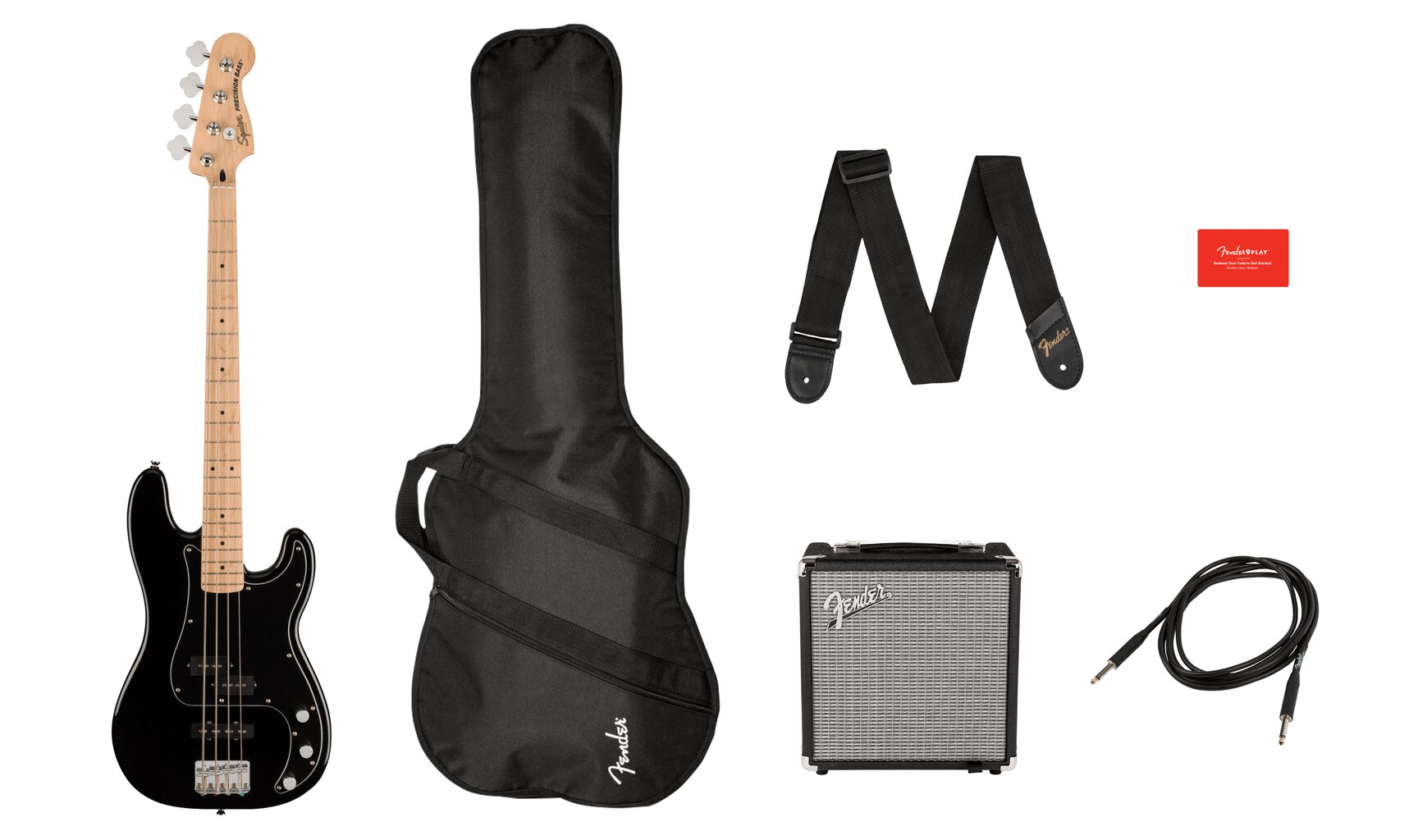 Комплект бас-гитары Fender Aff Bass PJ Pack, Rumble 15 цена | pigu.lt