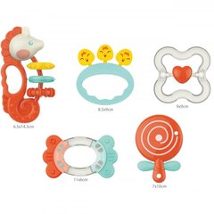 Sensorinių kramtukų ir barškučių rinkinys Woopie, 5vnt. kaina ir informacija | Žaislai kūdikiams | pigu.lt