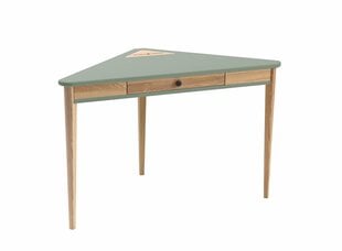 Rašomasis stalas Ashme, rudas/žalias kaina ir informacija | Kompiuteriniai, rašomieji stalai | pigu.lt