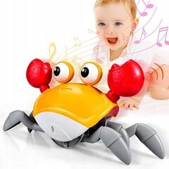 Interaktyvus žaislas su garsais Krabas, geltonas цена и информация | Игрушки для малышей | pigu.lt