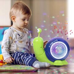 Šliaužianti interaktyvi sraigė su LED šviesomis ir garsais цена и информация | Игрушки для малышей | pigu.lt