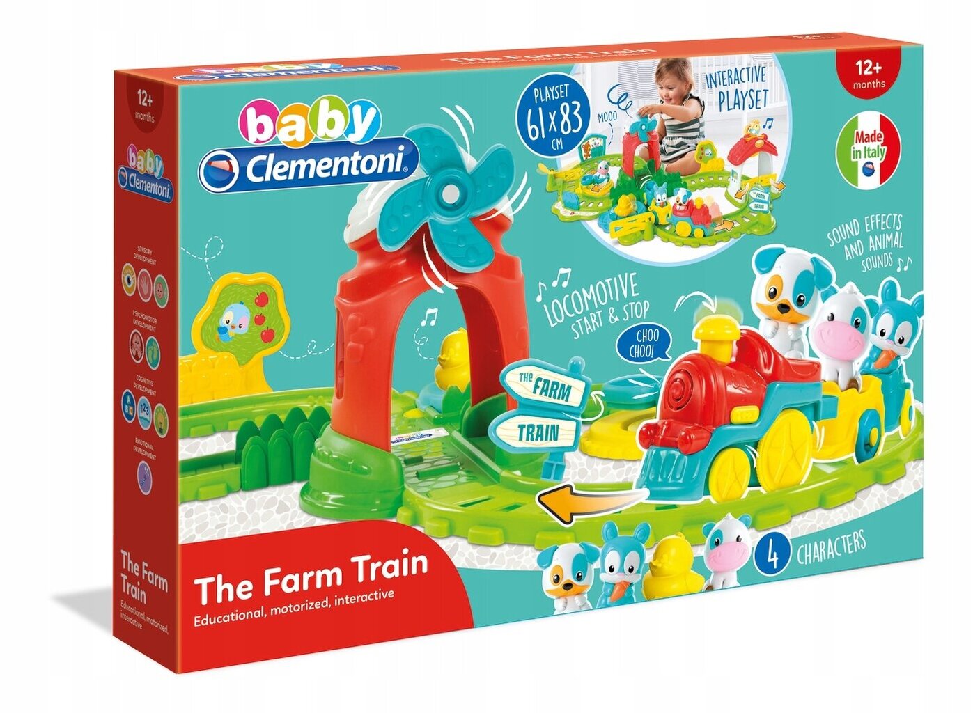 Edukacinis žaislas Clementoni Traukinys Ūkyje kaina ir informacija | Žaislai kūdikiams | pigu.lt