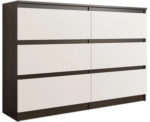 Komoda Mobene Modern R-120, ruda/balta цена и информация | Комоды | pigu.lt