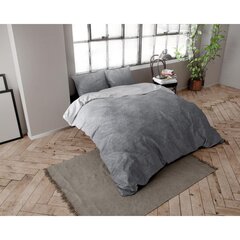 Комплект фланелевого постельного белья белья Quinn, 240x220см, серый цена и информация | Комплекты постельного белья | pigu.lt