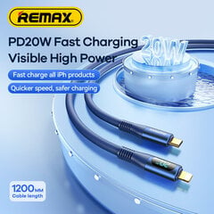 Cable USB-C-lightning Remax Zisee, RC-C031, 20W (grey) цена и информация | Кабели для телефонов | pigu.lt