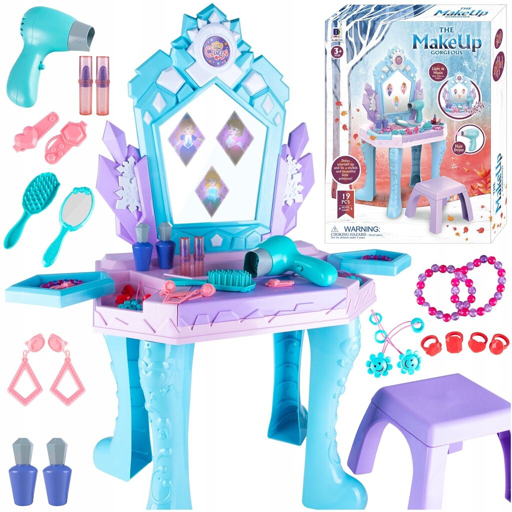 Vaikiškas grožio staliukas Gotel, mėlynas kaina ir informacija | Žaislai mergaitėms | pigu.lt