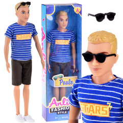 Кукла-мальчик Anlily в шортах, полосатой рубашке и очках цена и информация | Игрушки для девочек | pigu.lt