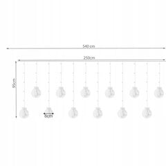 Kalėdinė girlianda Lemputės burbulai, 108 LED, 5.4 m цена и информация | Гирлянды | pigu.lt