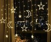 Kalėdinė girlianda Varvekliai, žvaigždės ir mėnuliai, 138 LED, 5.3 m kaina ir informacija | Girliandos | pigu.lt