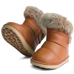 Теплые детские зимние сапоги, коричневые цена и информация | Детская зимняя обувь | pigu.lt