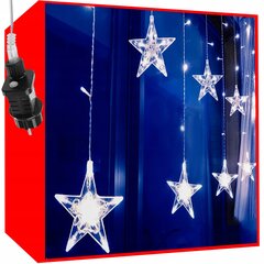 Kalėdinė girlianda varvekliai ir žvaigždės, 108 LED, 5.5 m цена и информация | Гирлянды | pigu.lt