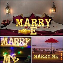 Светодиодная световая буква «Выходи за меня замуж» цена и информация | Детали интерьера | pigu.lt