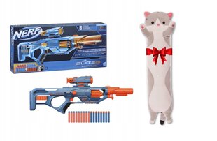 Žaislinis šautuvas Nerf Elite 2.0 Eaglepoint RD-8 ir pliušinė pagalvė Katė, 50 cm kaina ir informacija | Žaislai berniukams | pigu.lt