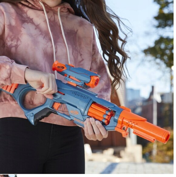 Žaislinis šautuvas Nerf Elite 2.0 Eaglepoint RD-8 ir pliušinė pagalvė Katė, 50 cm kaina ir informacija | Žaislai berniukams | pigu.lt
