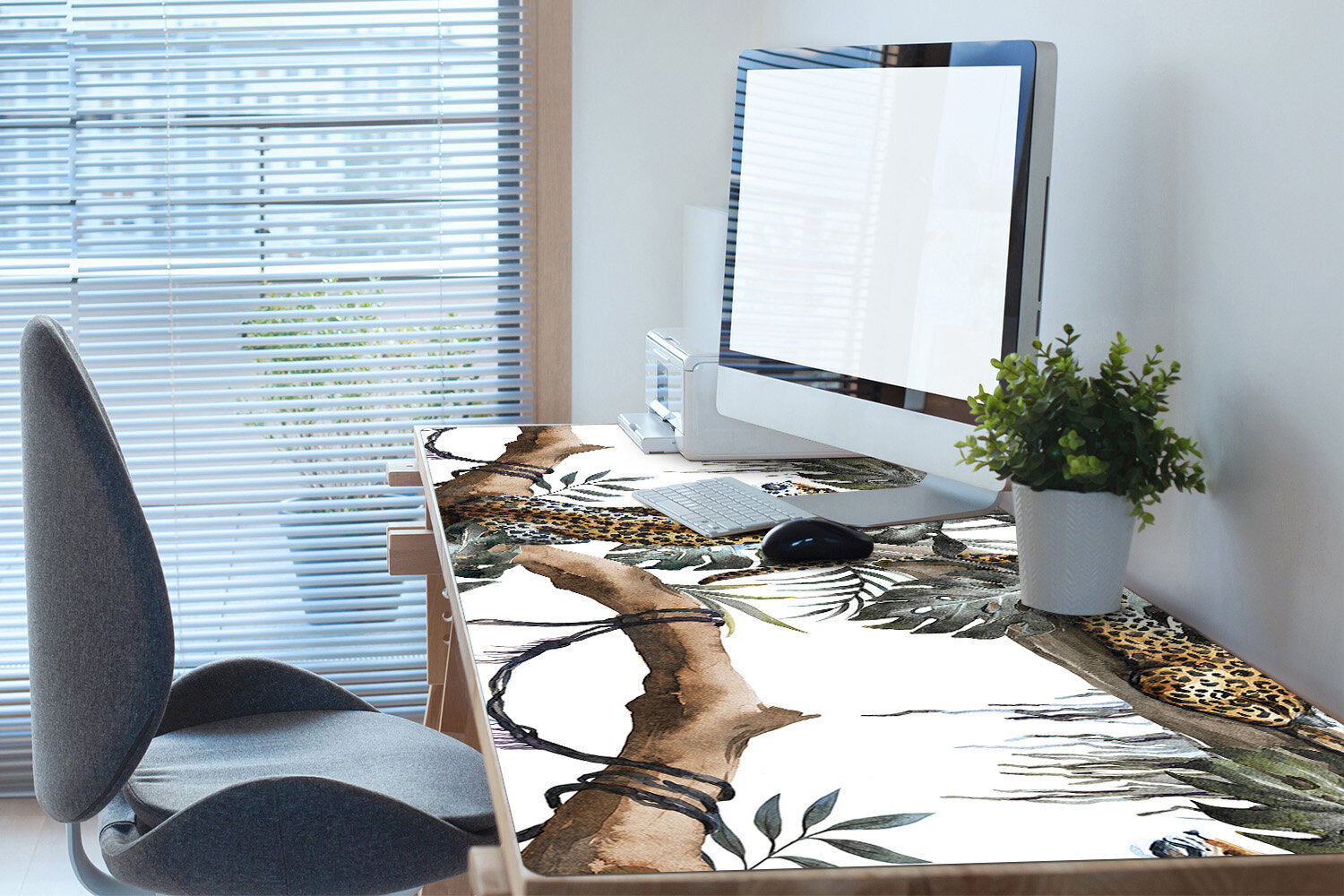 Decormat stalo kilimėlis, leopardai, 90x45 cm kaina ir informacija | Staltiesės, servetėlės | pigu.lt