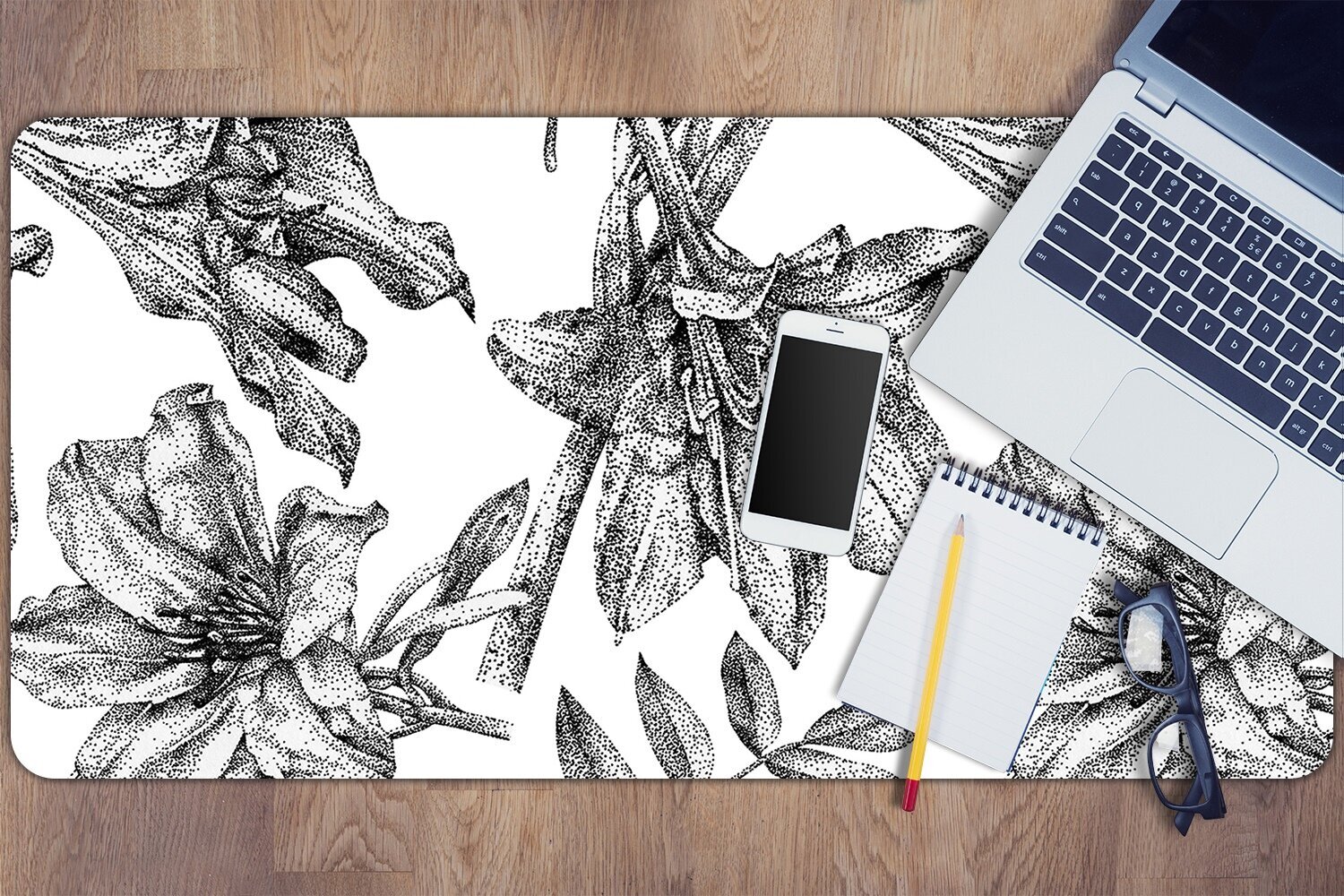 Decormat stalo kilimėlis, lelijos, 90x45 cm kaina ir informacija | Staltiesės, servetėlės | pigu.lt