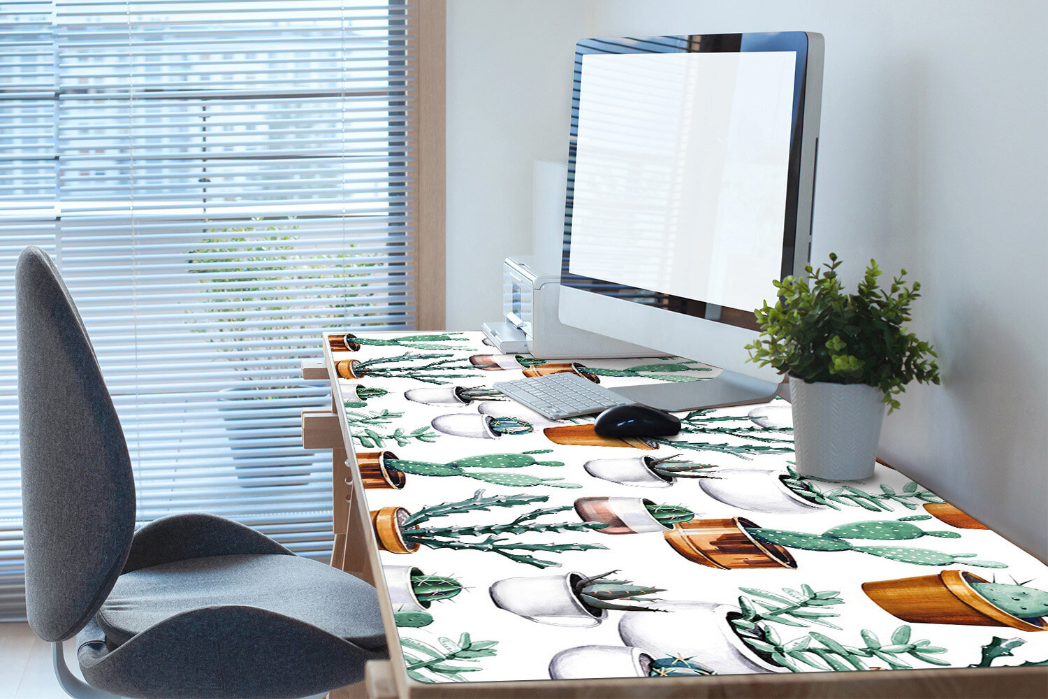 Decormat stalo kilimėlis, kaktusai, 90x45 cm kaina ir informacija | Staltiesės, servetėlės | pigu.lt