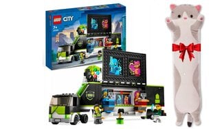 60388 LEGO® City sunkvežimis ir pliušinė pagalvė Katė, 50 cm kaina ir informacija | Konstruktoriai ir kaladėlės | pigu.lt