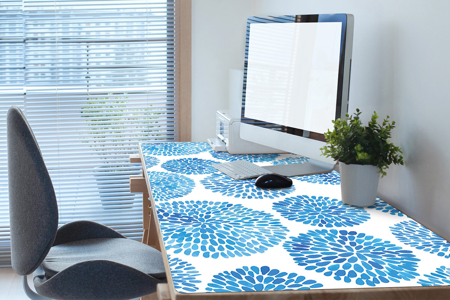 Decormat stalo kilimėlis, mėlynas, 90x45 cm kaina ir informacija | Staltiesės, servetėlės | pigu.lt