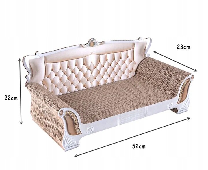 Kačių draskyklė Zaxer Sofa, 52x23x22 cm цена и информация | Draskyklės | pigu.lt