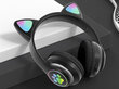 Wireless Headphones With Cat Ears kaina ir informacija | Ausinės | pigu.lt