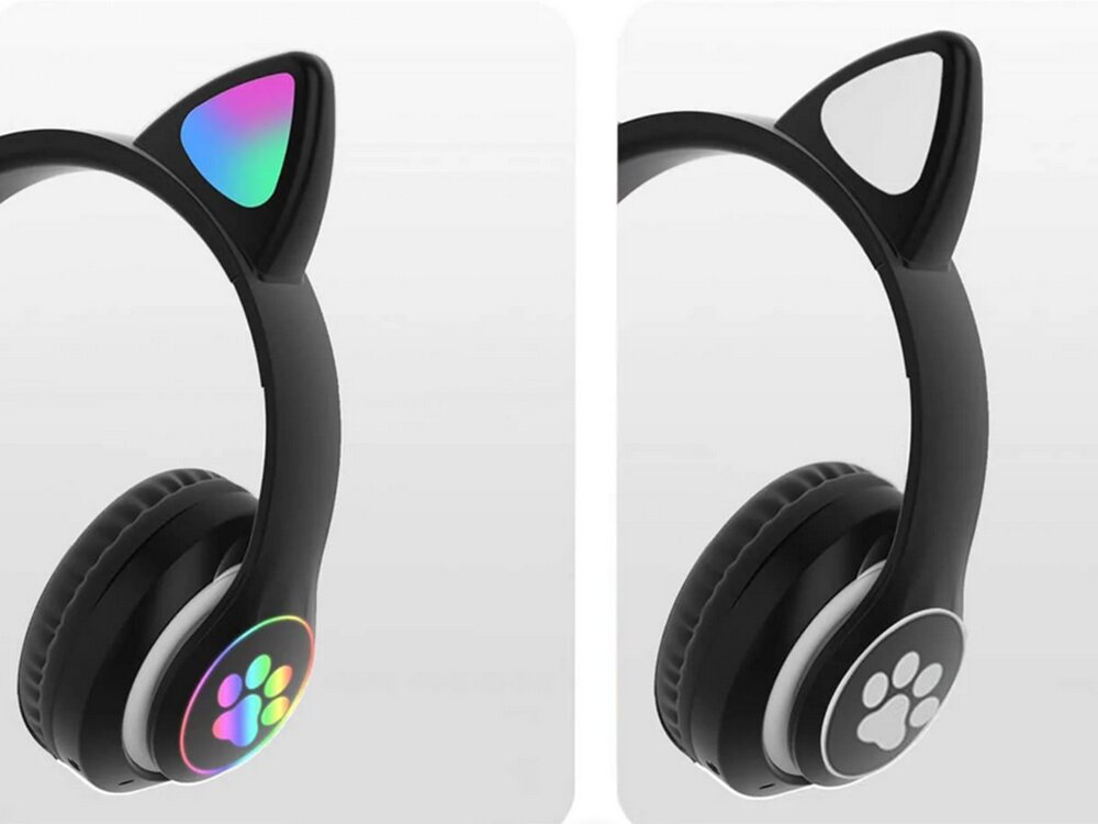 Wireless Headphones With Cat Ears kaina ir informacija | Ausinės | pigu.lt