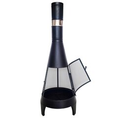 Židinys Limousin Chiminea, 126x45x45cm, juodas kaina ir informacija | Laužavietės, ugniakurai | pigu.lt