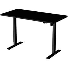 Elektrinis reguliuojamo aukščio stalas Lykke M100, 60x120 cm, juodas цена и информация | Компьютерные, письменные столы | pigu.lt