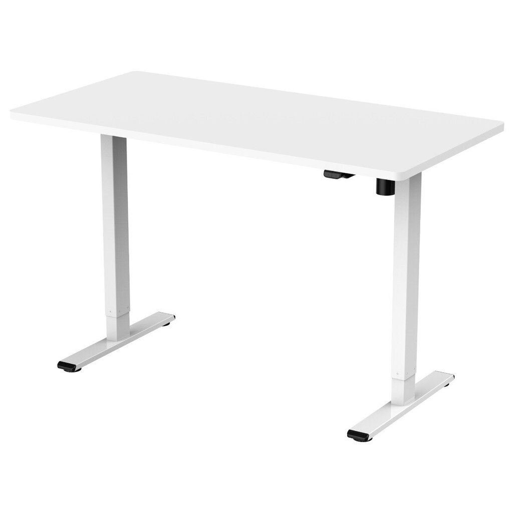 Elektrinis reguliuojamo aukščio stalas Lykke M100, 70x140 cm, baltas kaina ir informacija | Kompiuteriniai, rašomieji stalai | pigu.lt