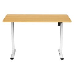 Elektrinis reguliuojamo aukščio stalas Lykke M100, 60x120 cm, rudas/baltas kaina ir informacija | Kompiuteriniai, rašomieji stalai | pigu.lt