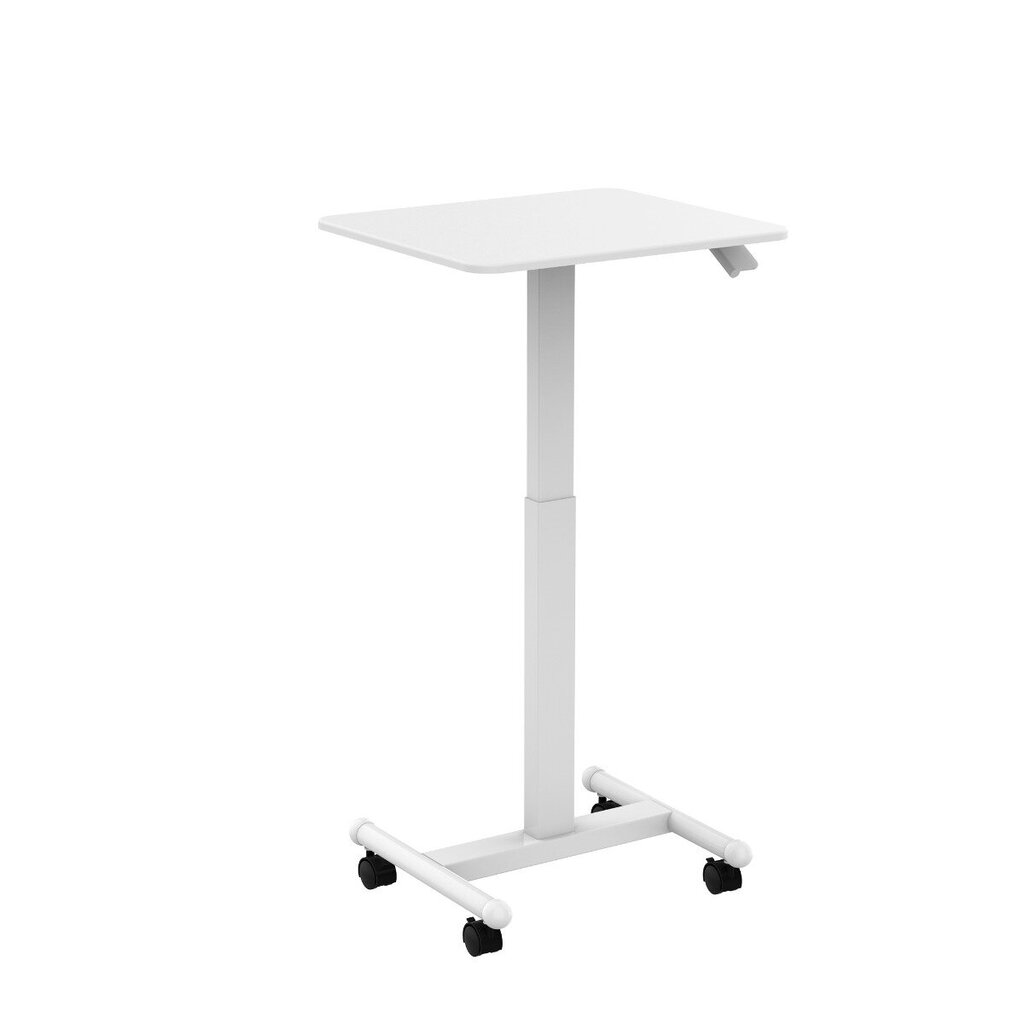 Elektrinis reguliuojamo aukščio stalas Lykke L100, 60x52 cm, baltas цена и информация | Kompiuteriniai, rašomieji stalai | pigu.lt